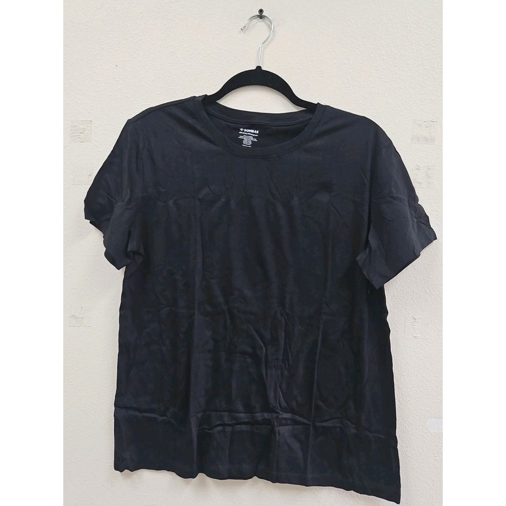 Bombas T Shirt Womens M/ L Medium Black Lightweight Crew Short Sleeve